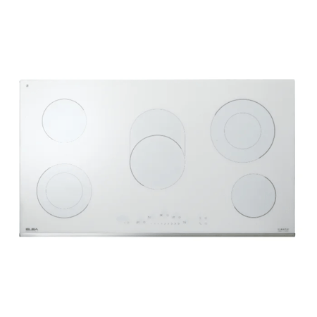 سطح البا سيراميك90 سم 5 عيون لمس ابيض