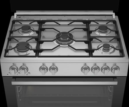 فرن غاز بيكو 5 عيون 60 * 90 امان كامل استيل