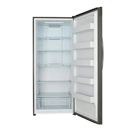 ثلاجه جنرال سوبريم , باب واحد , بخار , موديل امريكي , 21.1 قدم , 598 لتر , استيل , أنفيرتر  قابل للتحويل لفريزر