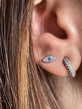 Evil eye stud - Light Purple