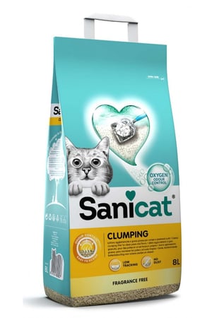 ساني كات كلامبونج رمل تكتل عالي للقطط بدون رائحة 8L