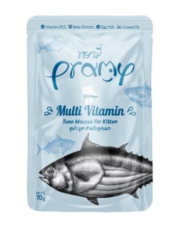اظرف برامي طعام رطب التونا للقطط الصغيرة في الجيلى متعدد الفيتامينات 70 غ
