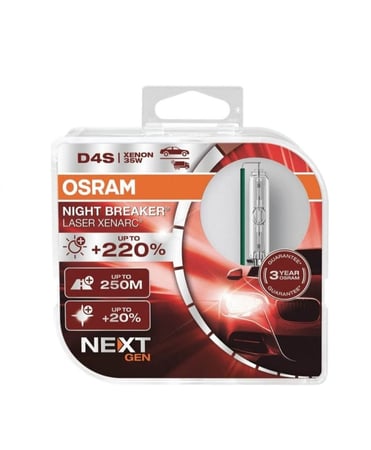 طقم لمبات زنون أوسرام D4S نايت بريكر