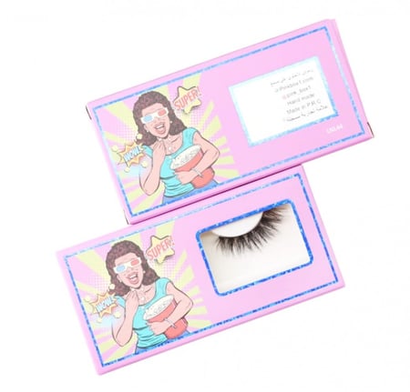 LNL44 رموش طبيعية  مع ملقط بلاستيك لتركيب الرموش