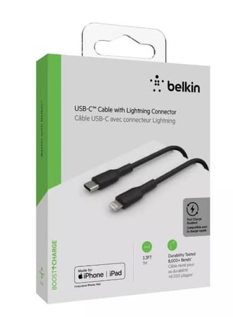 سلك شاحن معتمد  من ابل بطول 1M من belkin