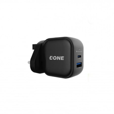 شاحن جداري EONE اي ون بمنفذين بقوة إجمالية 38 واط يدعم تقنية الشحن سريع PD