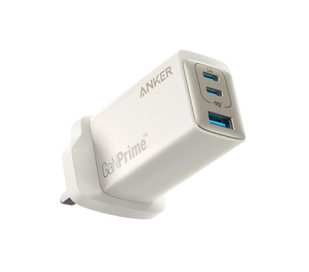 شاحن جداري انكر بتقنية جان برايم بقوة 65 واط و 3 منافذ - ذهبي