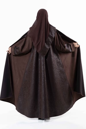 عبايات شتويةكلوش مناسبات شك خرز كرستال ملونه ساترة دوامات جاكار عباية