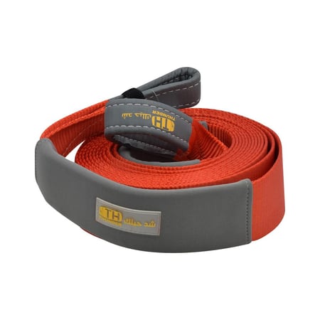 حبل سحب سيارات وشاحنات بلون  أحمر 9 متر بقوة تحمل 14 طن  قطر 85مم