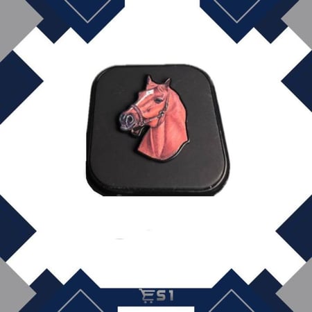 ملصق معدني | Brown horse