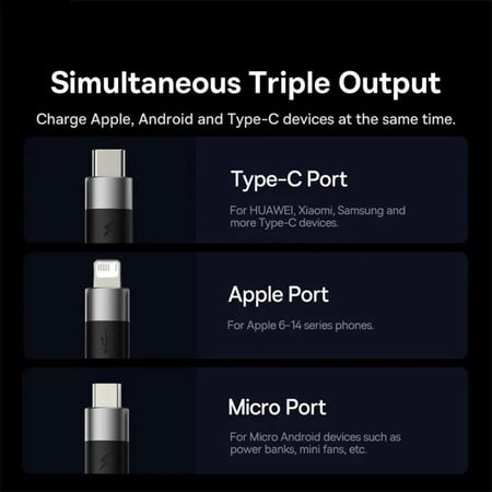شاحن ثلاثي | 3 في 1