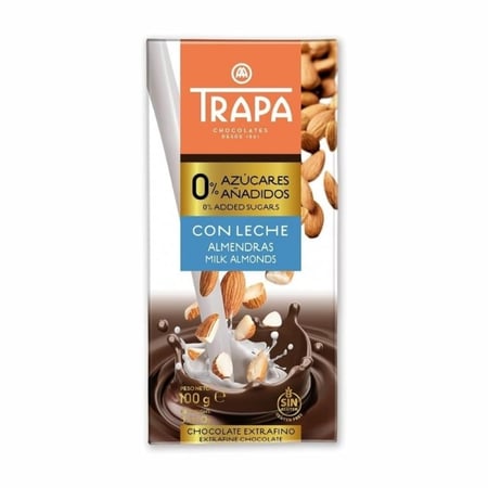 لوح شوكولاتة بدون سكر مضاف من ترابا 100 جم - TRAPA CHOCOLATE