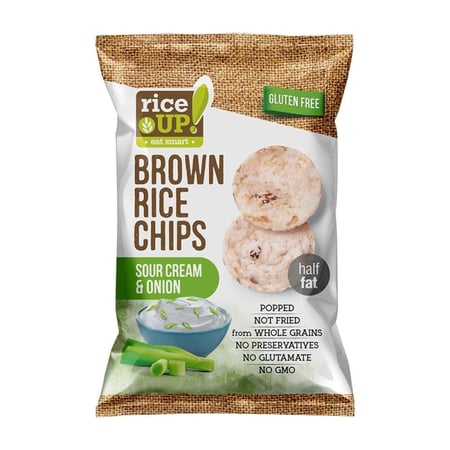 رقائق حبوب الأرز الكاملة  رايس أب 60 جم - Brown Rice Chips