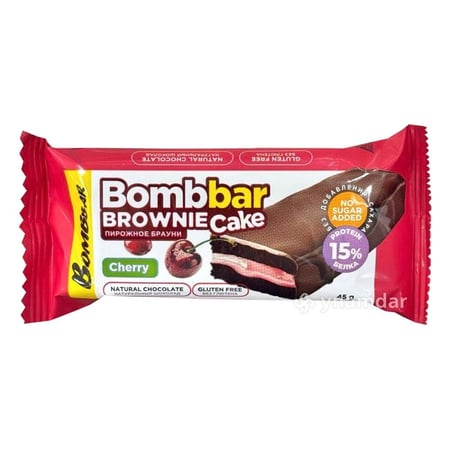 براوني كيك بروتين بومبار 45 جم - BOMBBAR BROWNIE CAKE