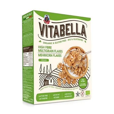 فيتابيلا كورن فليكس عالي الألياف - Vitabella High Fiber Multigrain Flakes