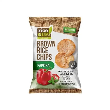 رقائق حبوب الأرز الكاملة رايس أب 25جم - Brown Rice Chips