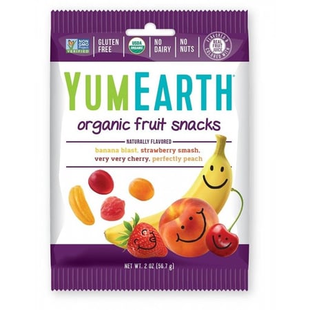 حلوى جلي عضوية نكهة الفواكة - YUM EARTH ORGANIC FRUIT SNACKS