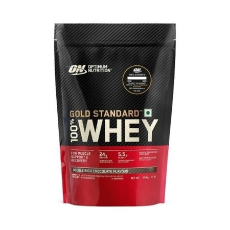 مسحوق واي بروتين جولد ستاندرد 100% أوبتيموم نيوتريشن 1 باوند - Optimum Nutrition Gold Standard 100% Whey Protein Powder