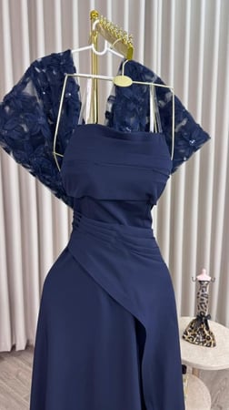 فستان سهره   كحلي