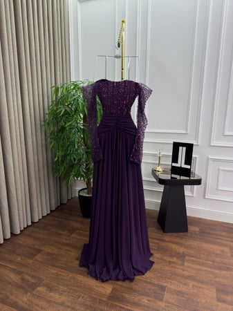 فستان سهره   فخم برغندي