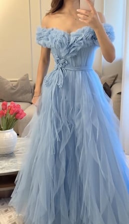 فستان سهره فخم سماوي