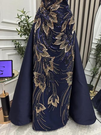 فستان سهره   فخم كحلي