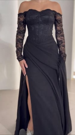 فستان سهره   فخم اسود