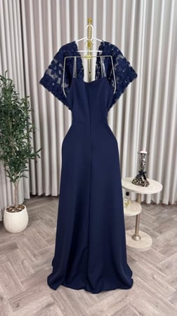 فستان سهره   كحلي