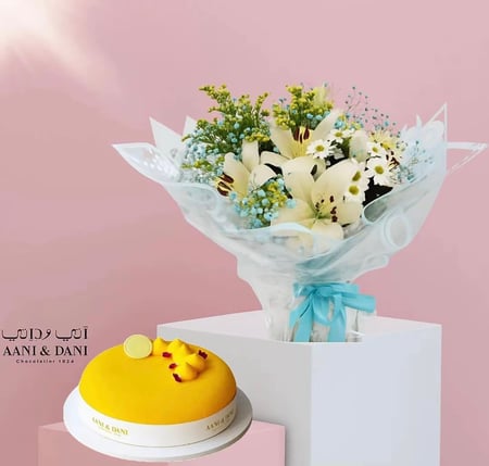 أناقة أبدية باقة ليلية بيضاء كعكةاني وداني الصغيرة