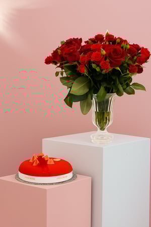 ورود حمراء وكيكة اني داني كيكة الصغيرة