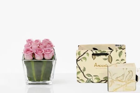 أناقة هادئة في مزهرية مع شوكلاتة باتشي او فيريرو او البستاني  انوش