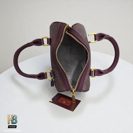 شنطة ايترو ميني جلد عنابي