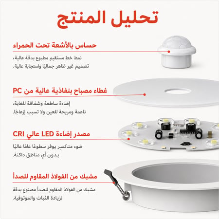 لمبة سقف بحساس حركة