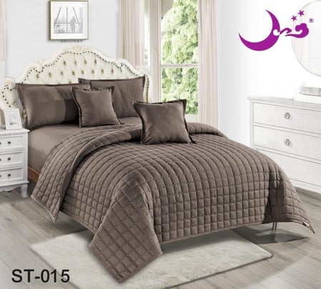 بكج متكامل سرير + مرتبة + مفرش + مخدة + خدادية مربعة