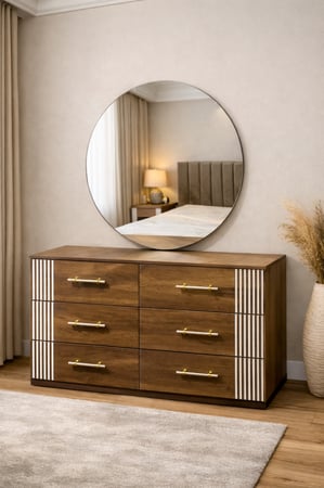 غرفة نوم مودرن - لون بني