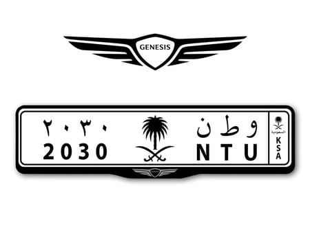 اطار لوحات السيارات شعار جنيسيس -  GENESIS