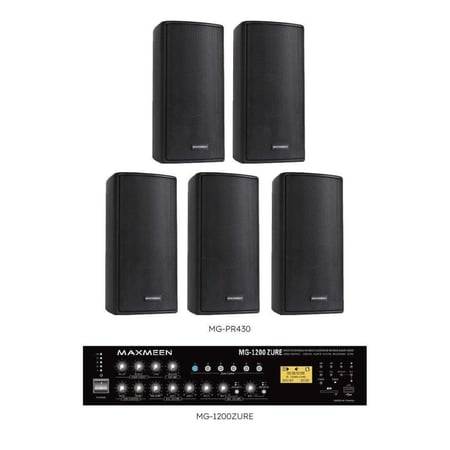 نظام صوتي 4 سماعات - 12 سماعة جدارية 30 وات ماكسمين حتى 120 وات