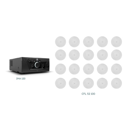 نظام صوتي 4 - 20 سماعة سقفية 40 وات مع امباليفير LD الألمانية 120 وات