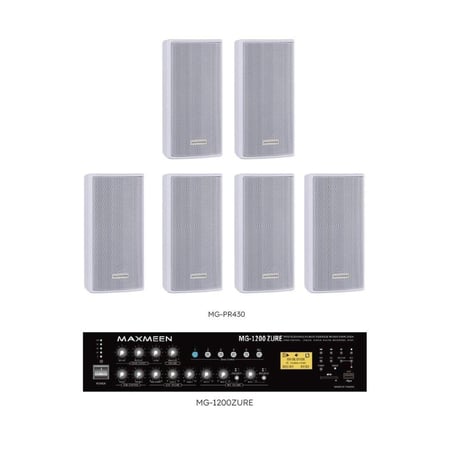 نظام صوتي 3 سماعات - 12 سماعة جدارية 30 وات ماكسمين حتى 120 وات