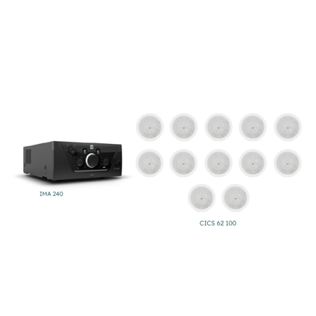 نظام صوتي 4 - 20 سماعة سقفية 60 وات مع امباليفير LD الألمانية 240 وات