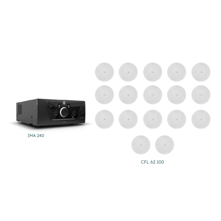 نظام صوتي 4 - 20 سماعة سقفية 60 وات مع امباليفير LD الألمانية 240 وات