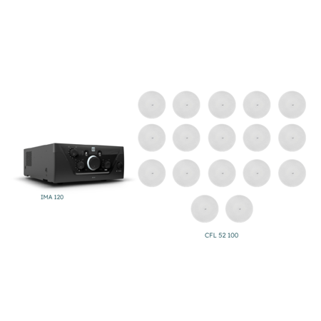 نظام صوتي 4 - 20 سماعة سقفية 40 وات مع امباليفير LD الألمانية 120 وات