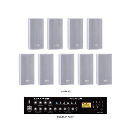 نظام صوتي 4 سماعات - 12 سماعة جدارية 30 وات ماكسمين حتى 120 وات