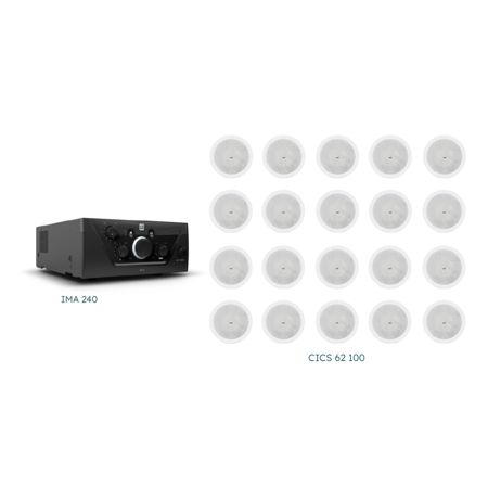 نظام صوتي 4 - 20 سماعة سقفية 60 وات مع امباليفير LD الألمانية 240 وات