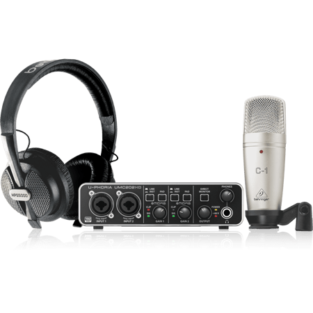 U-PHORIA STUDIO PRO-طقم ستيديو لاقط تسجيل مع كرت صوت ستيديو تسجيل behringer/ USB