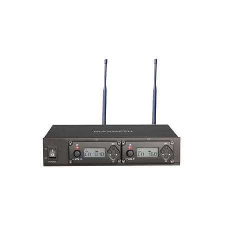 رسيفر لاقطات لاسلكية ماكسمين 2 قناة رقمي مع 2 لاقط يدوي مع شاحن رقمي مجاناً ، MG-W2000