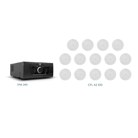 نظام صوتي 4 - 20 سماعة سقفية 60 وات مع امباليفير LD الألمانية 240 وات