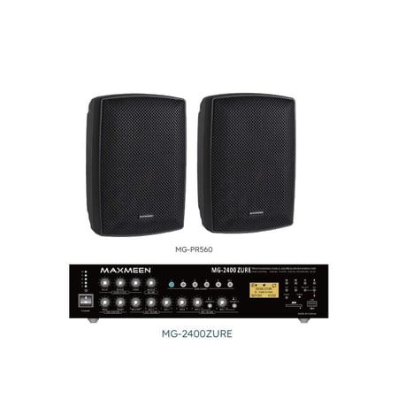 نظام صوتي سماعتين - 8 سماعات جدارية 60 وات ماكسمين حتى 240 وات