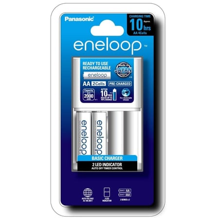 شاحن بطاريات باناسونيك مع البطاريات