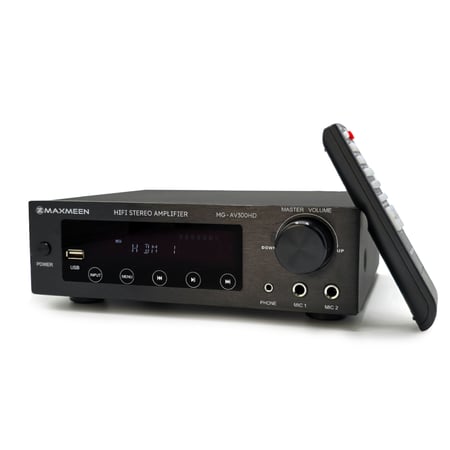 MG-AV300HD-أمباليفاير ماكسمين هاي فاي ستيريو 200 وات قناتين HD بلوتوث